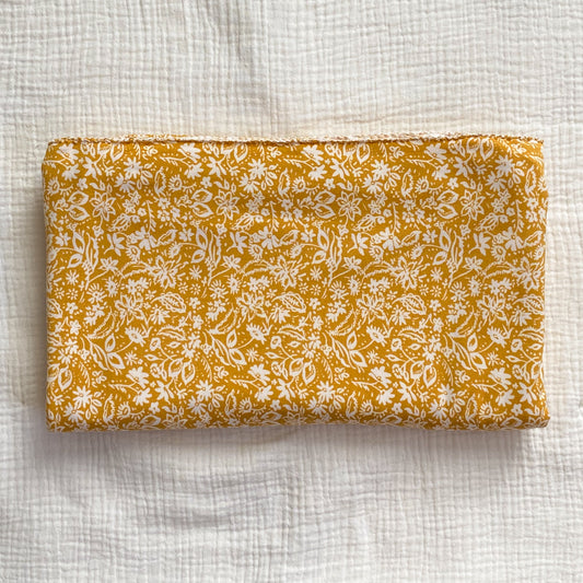 Extra Large Stretch Swaddle | Mustard Floral