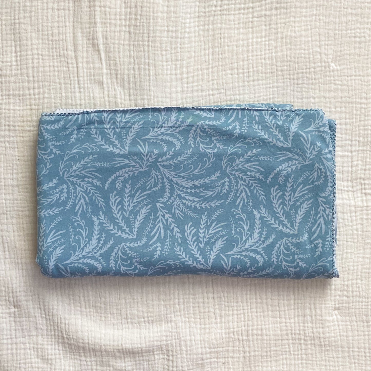 Extra Large Stretch Swaddle | Blue Leaves