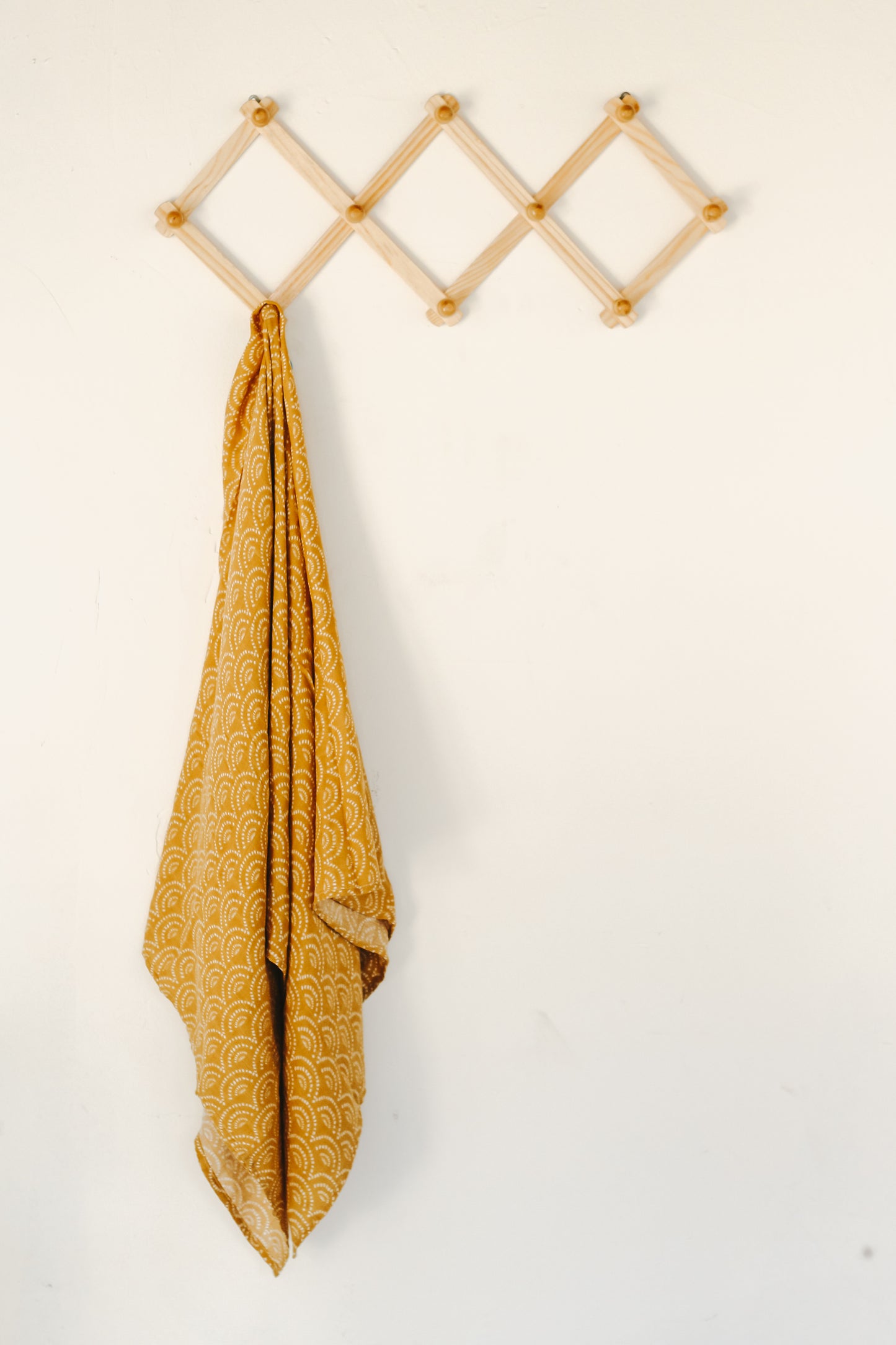 Bamboo Swaddle | Mustard, White Arch