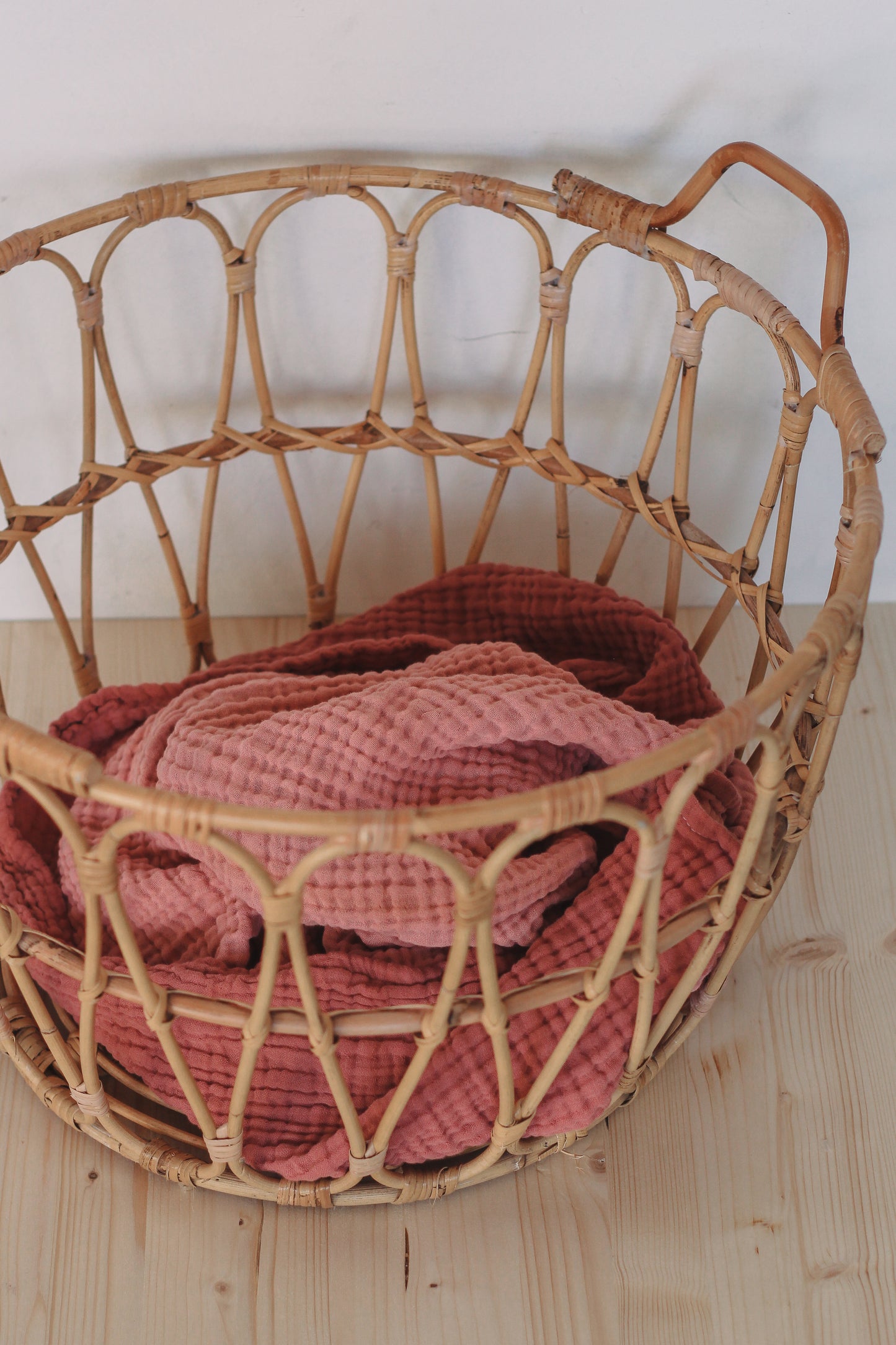 Muslin Blanket | Reversible Dusty Rose