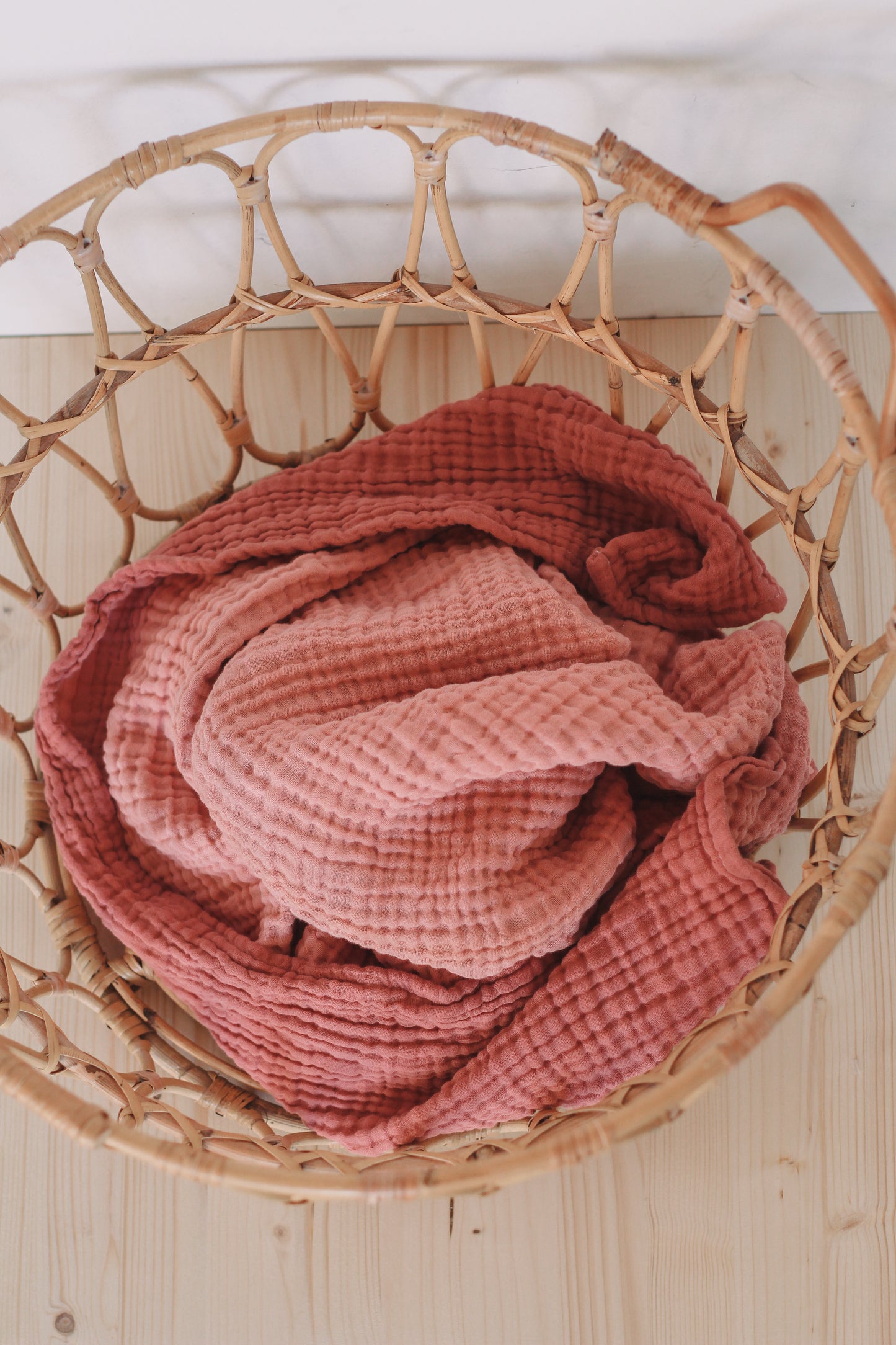 Muslin Blanket | Reversible Dusty Rose