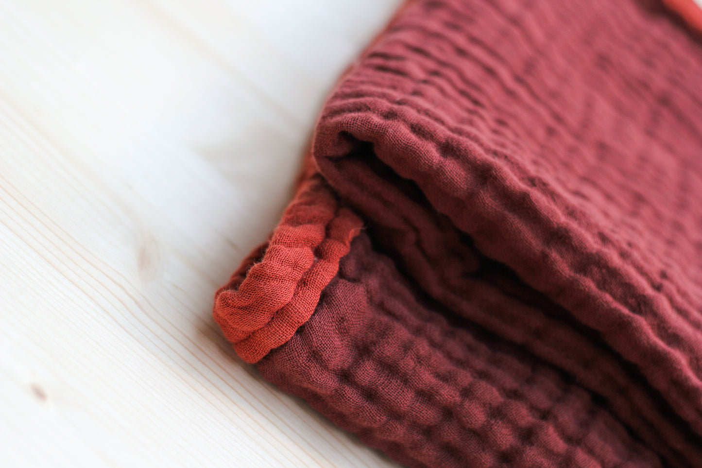 Muslin Blanket | Reversible Rust Red