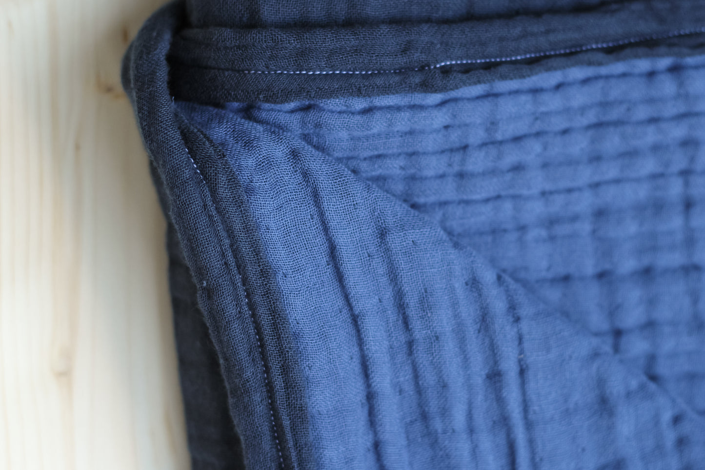 Muslin Blanket | Reversible Dark Blue