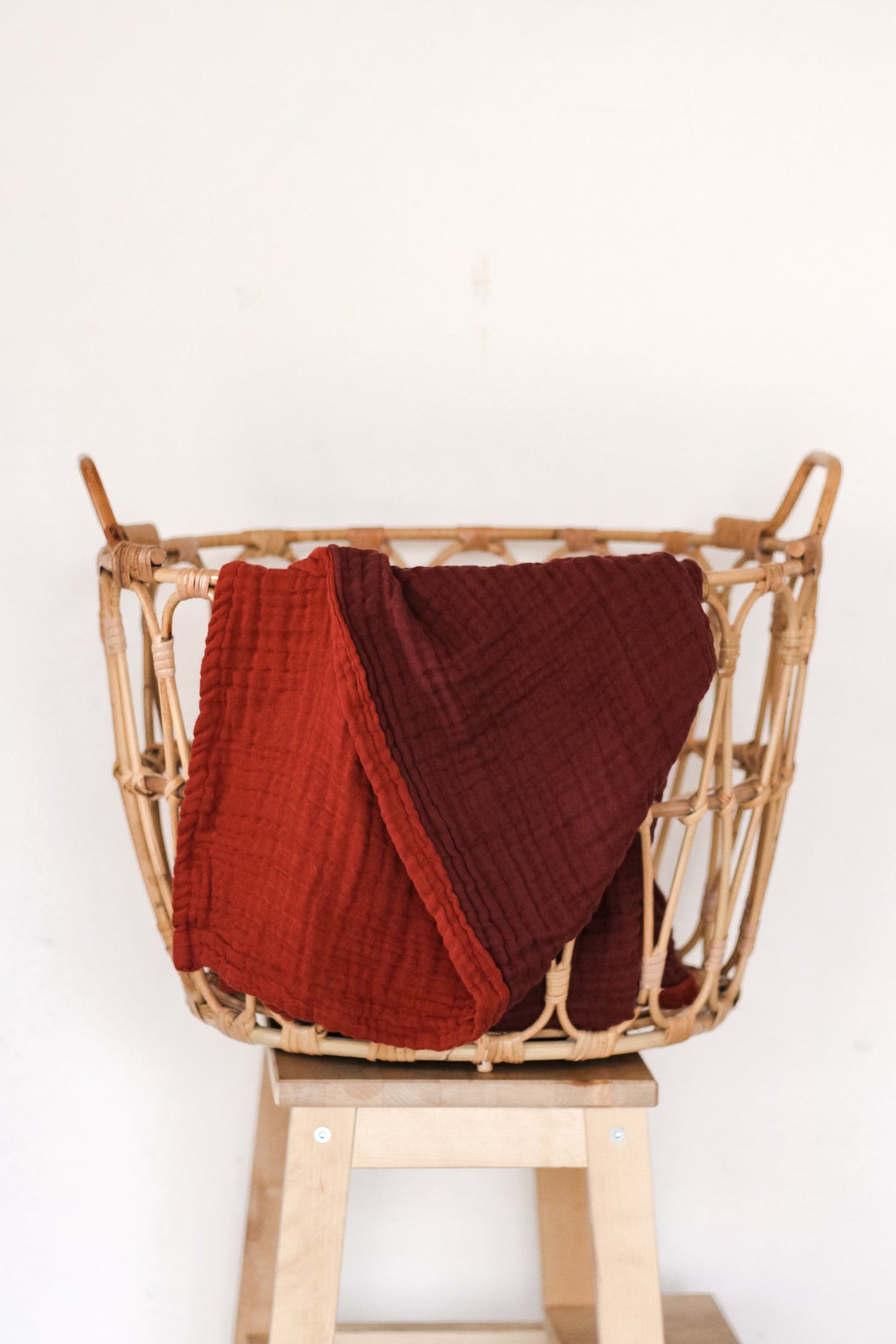 Muslin Blanket | Reversible Rust Red