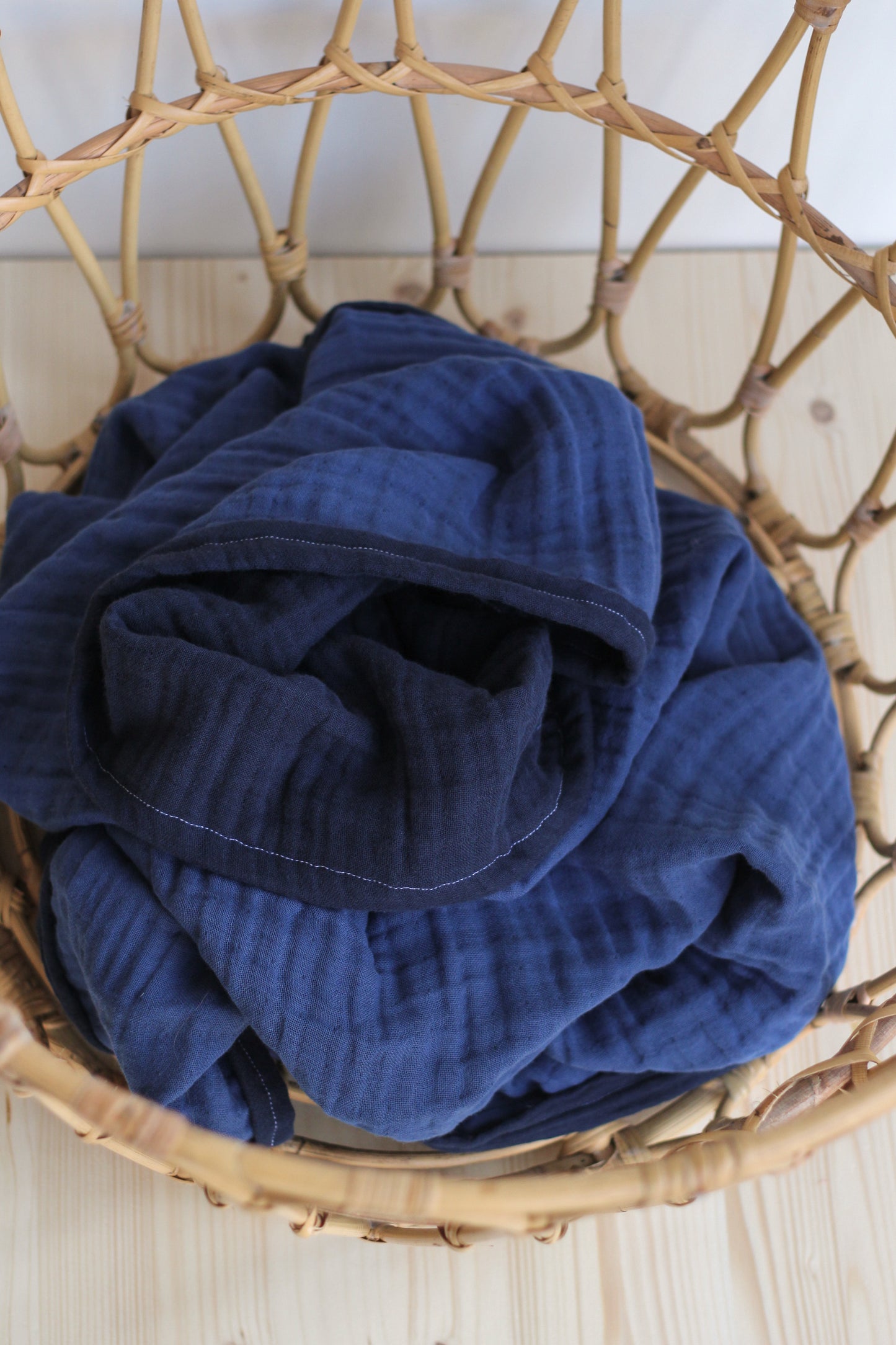 Muslin Blanket | Reversible Dark Blue