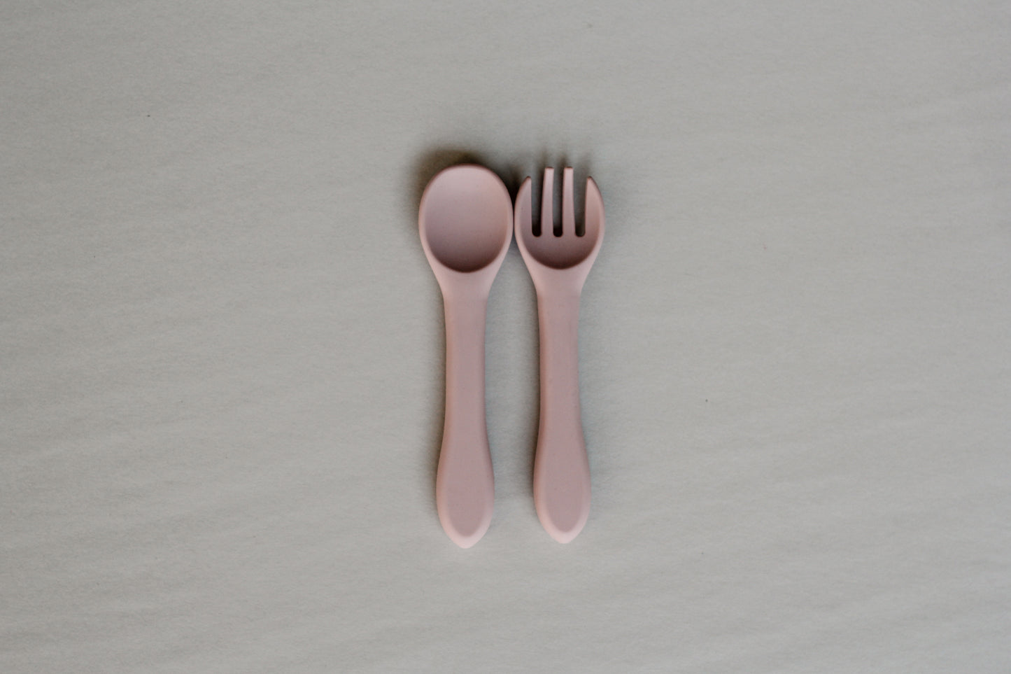 Silicone Spoon + Fork | Blush