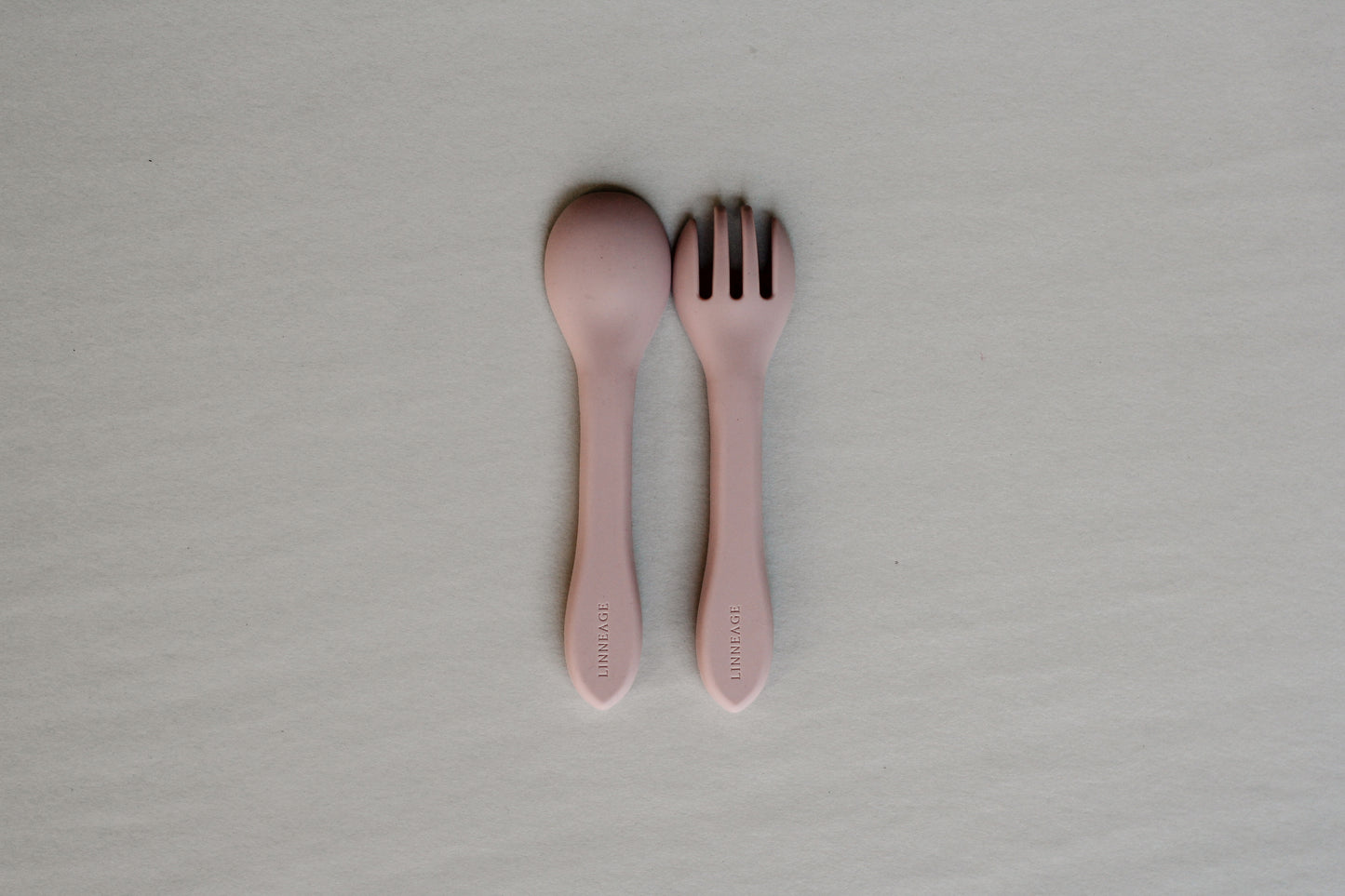 Silicone Spoon + Fork | Blush