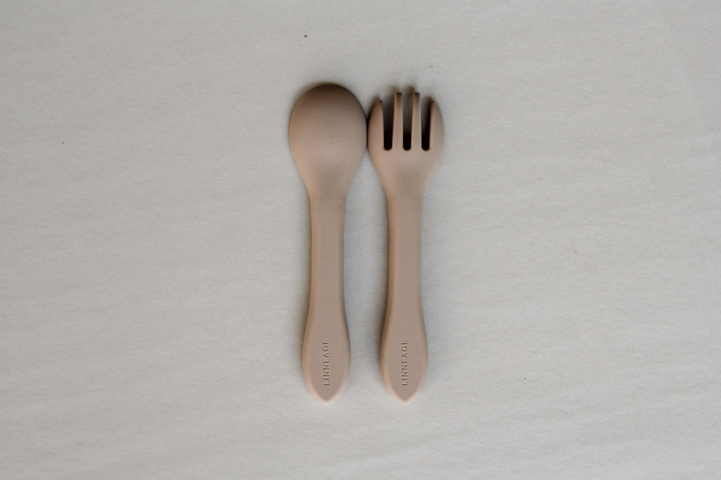 Silicone Spoon + Fork | Sand