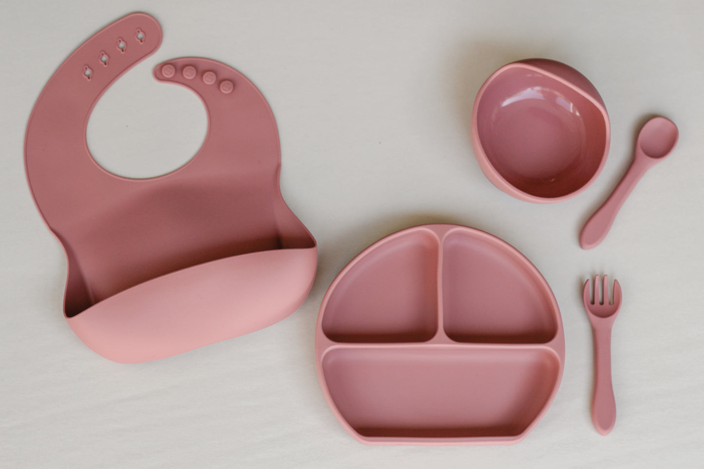 Silicone Mealtime Set | Mauve