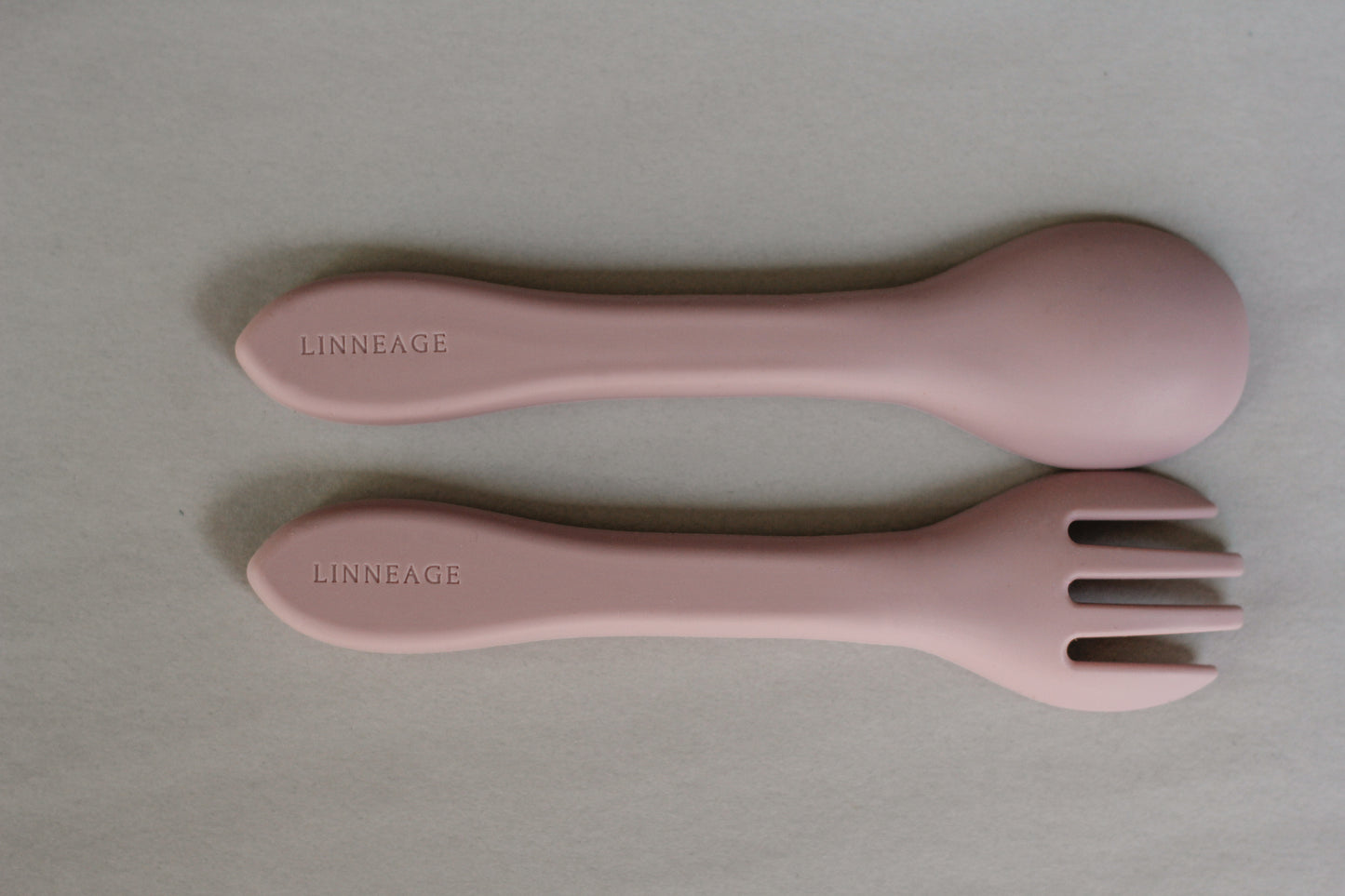 Silicone Spoon + Fork | Blush