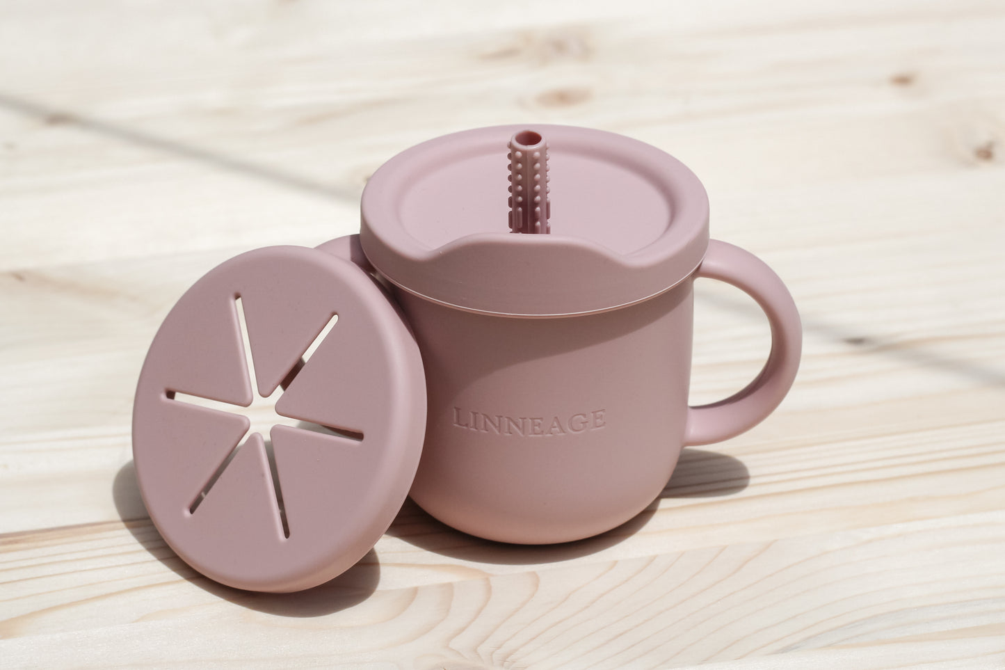 4-in-1 Sippy + Snack Cup | Blush